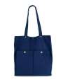 KI3215 Kimood Washed Cotton Bag with Pockets Washed Navy colour image